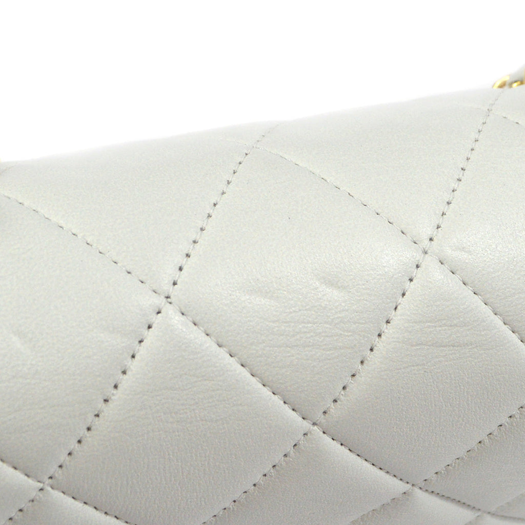 CHANEL 1996-1997 Diana Flap Small White Lambskin 97456