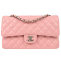 CHANEL * 2004-2005 Classic Double Flap Medium SHW Pink Caviar 88214