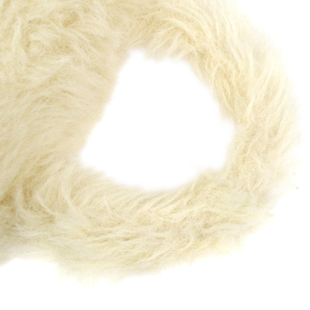 CHANEL * 1994 Classic Flap Handbag Mini White Fur 97352