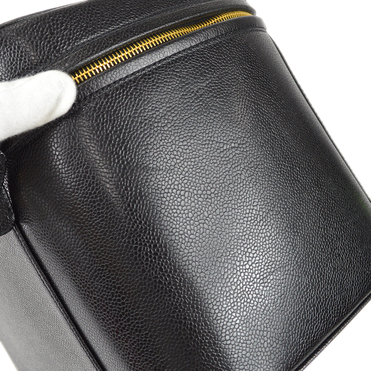 CHANEL 1994-1996 Timeless Vanity Handbag Black Caviar 68008