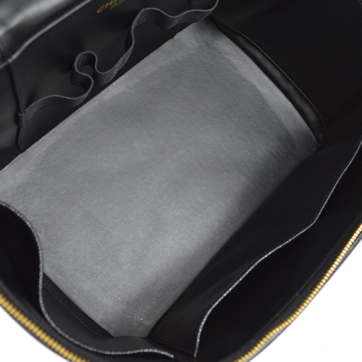 CHANEL 1994-1996 Timeless Vanity Handbag Black Caviar 68008