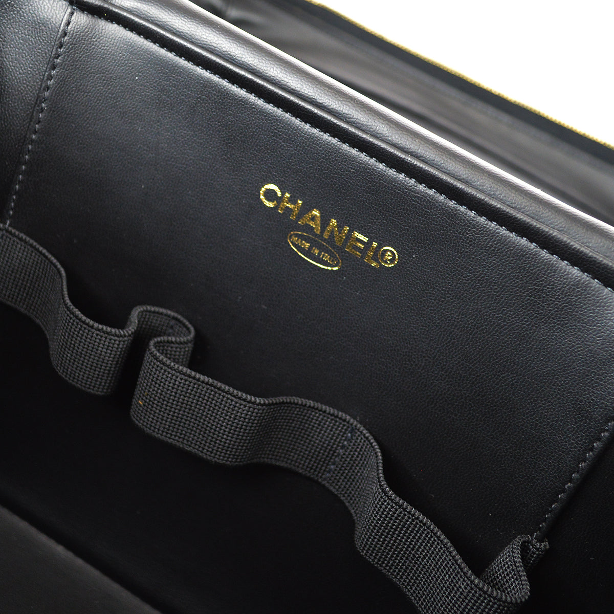 CHANEL 1994-1996 Timeless Vanity Handbag Black Caviar 68008