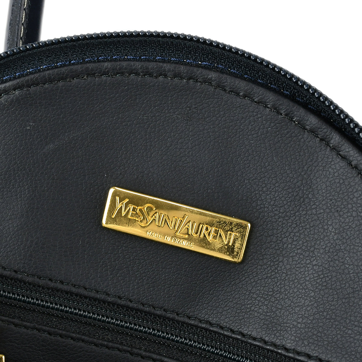 YVES SAINT LAURENT 2way Shoulder Handbag Navy 78325