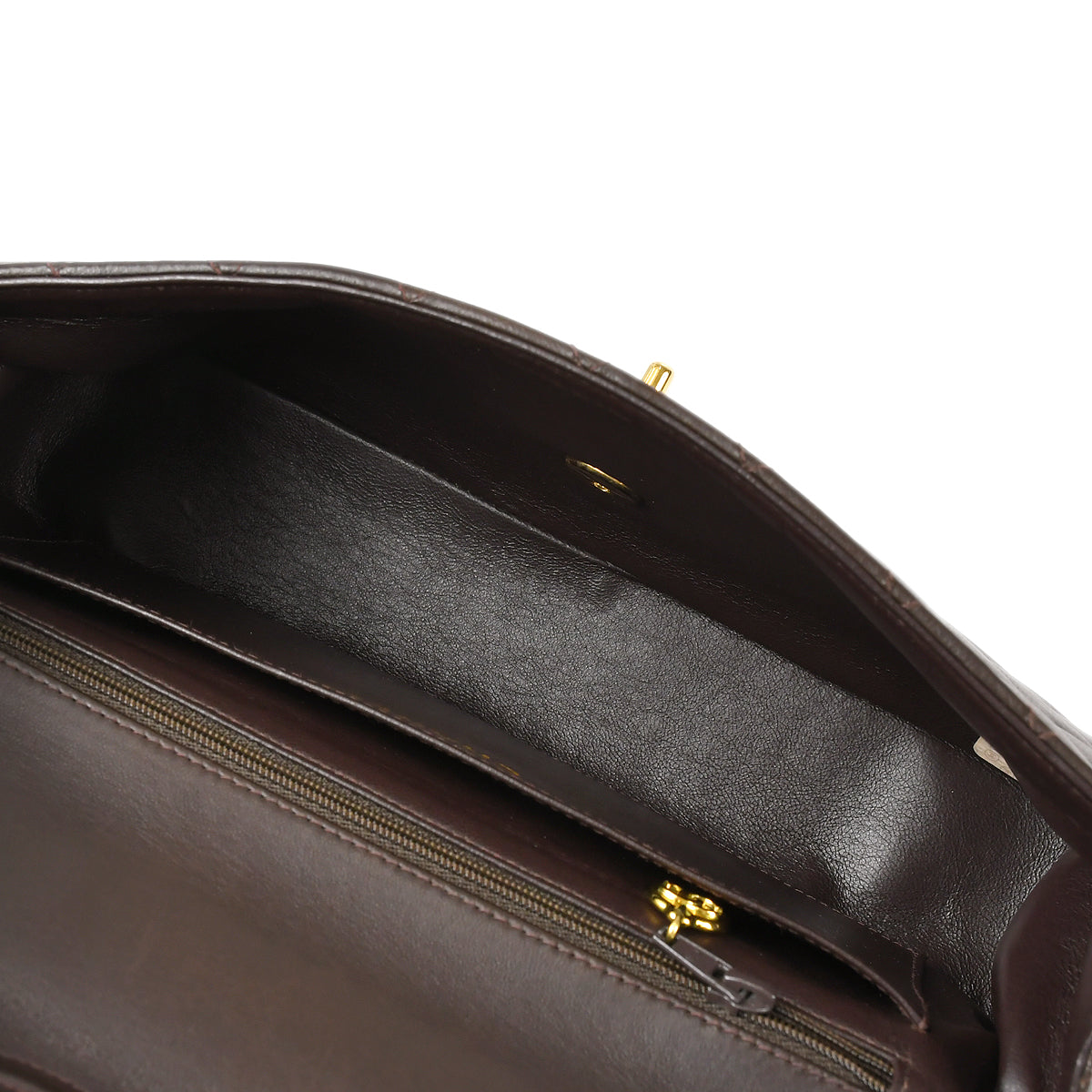 CHANEL 1994 Classic Flap Handbag Medium Brown Lambskin 67725