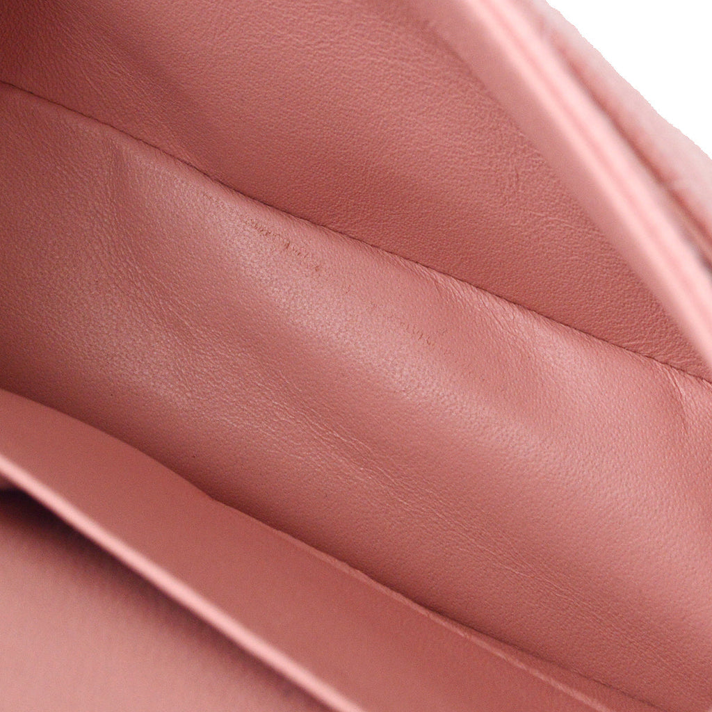 CHANEL Classic Double Flap Medium Shoulder Bag Pink Caviar 78592