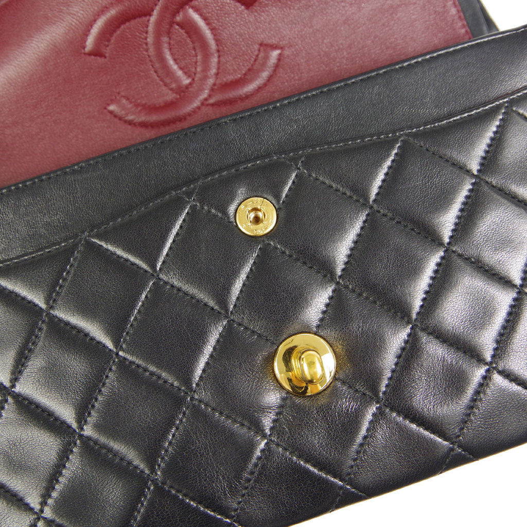 CHANEL 1996-1997 Classic Double Flap Small Black Lambskin 66942