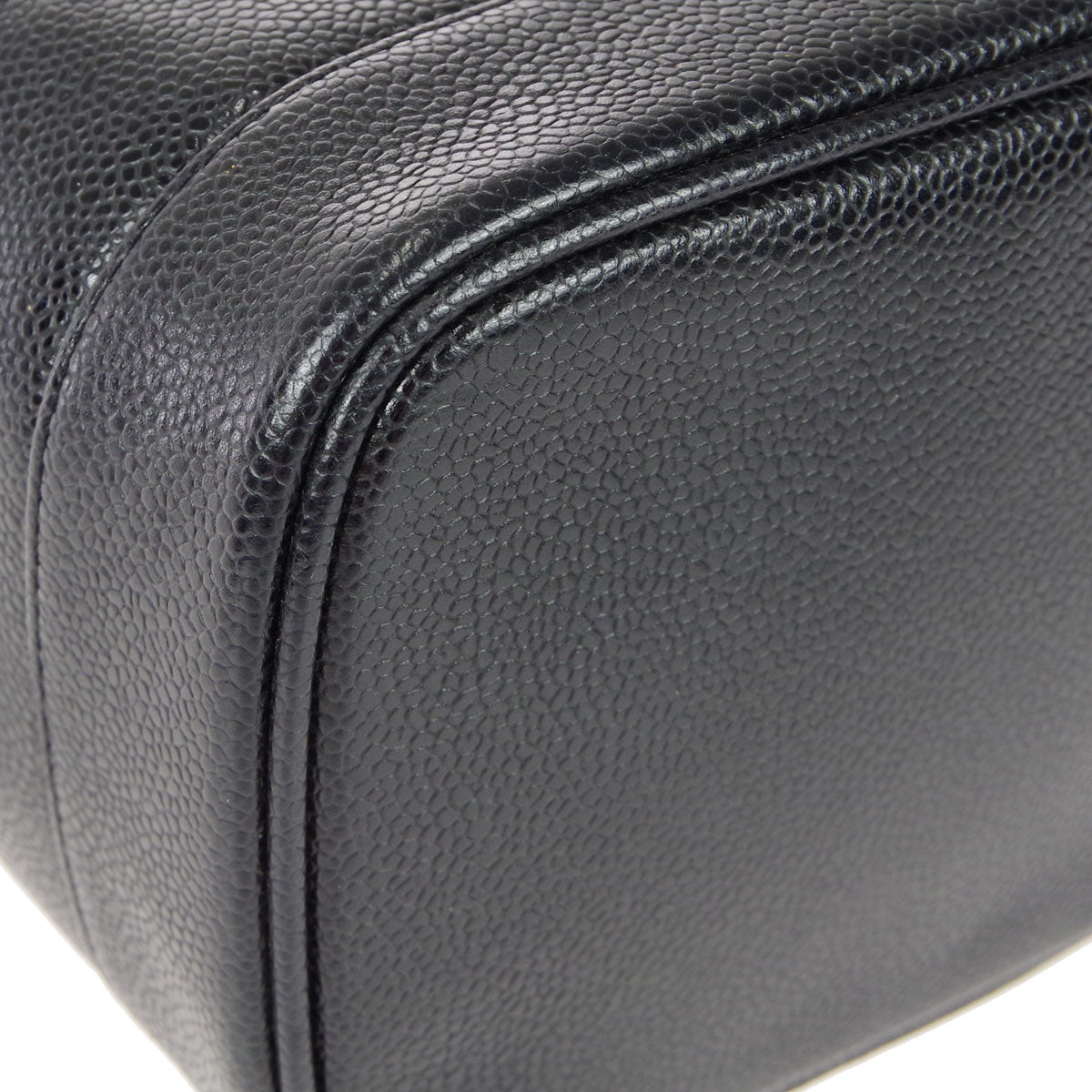 CHANEL Vanity Handbag Black Caviar 78710
