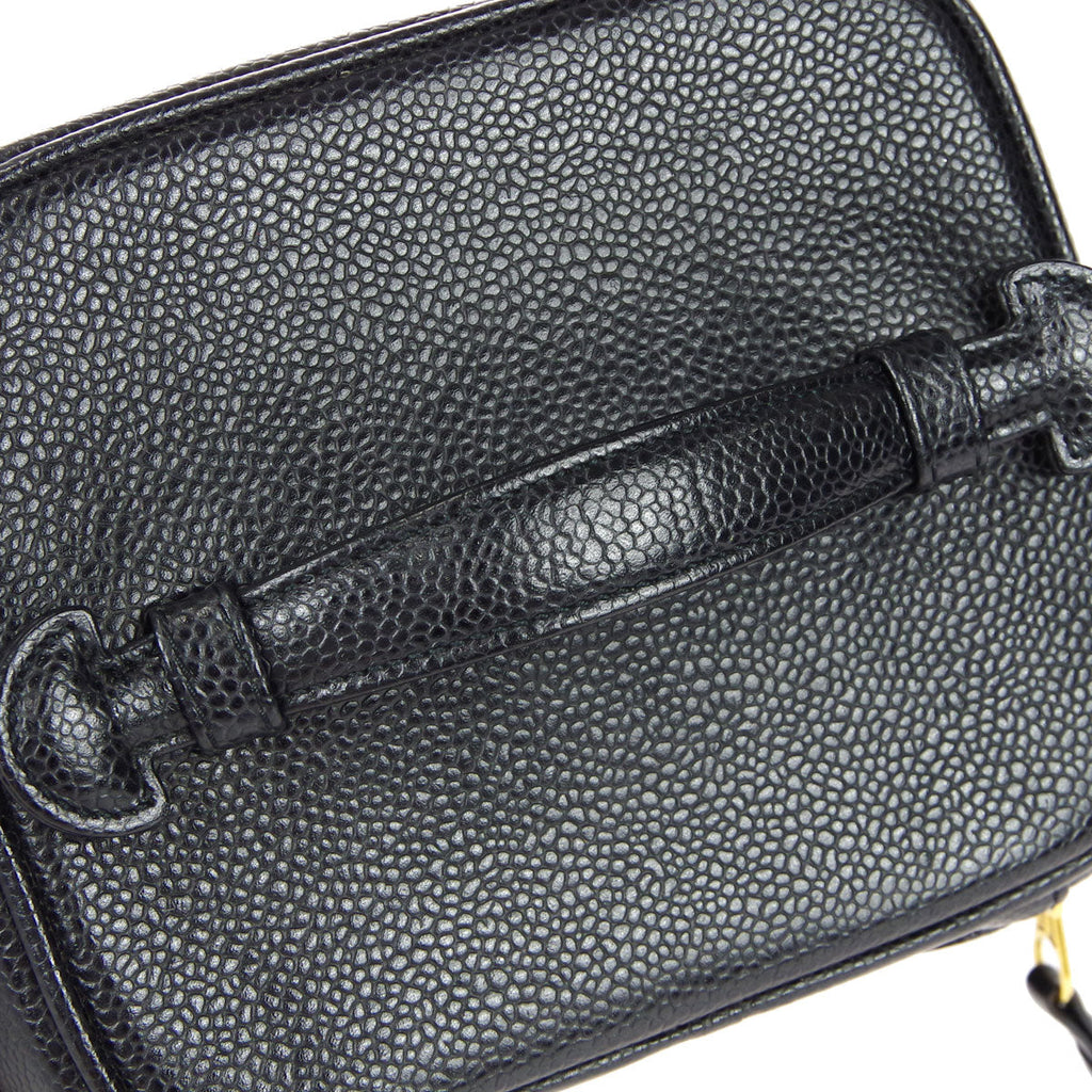 CHANEL Vanity Handbag Black Caviar 78710