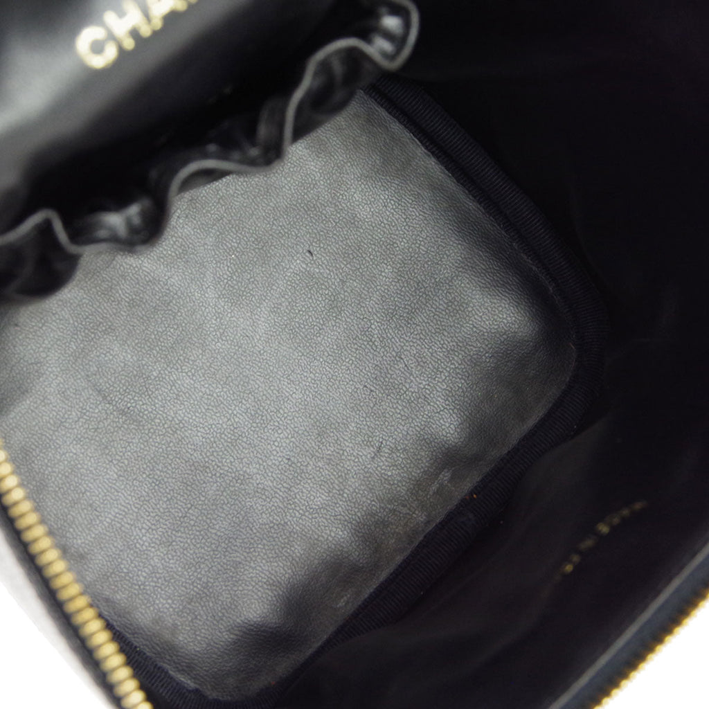CHANEL Vanity Handbag Black Caviar 78710