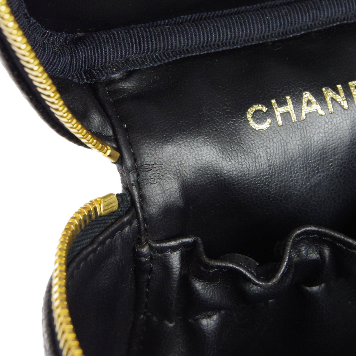 CHANEL Vanity Handbag Black Caviar 78710