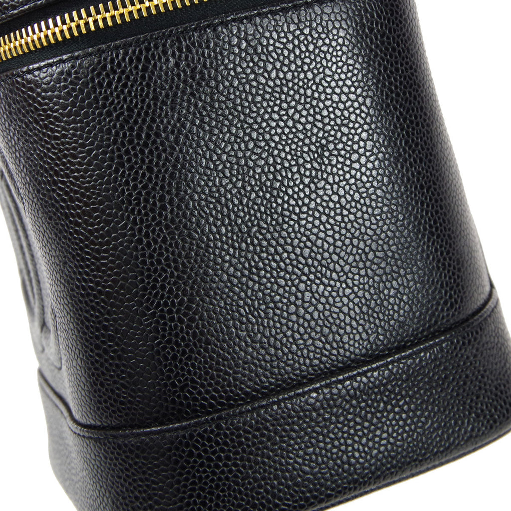 CHANEL Vanity Handbag Black Caviar 78710