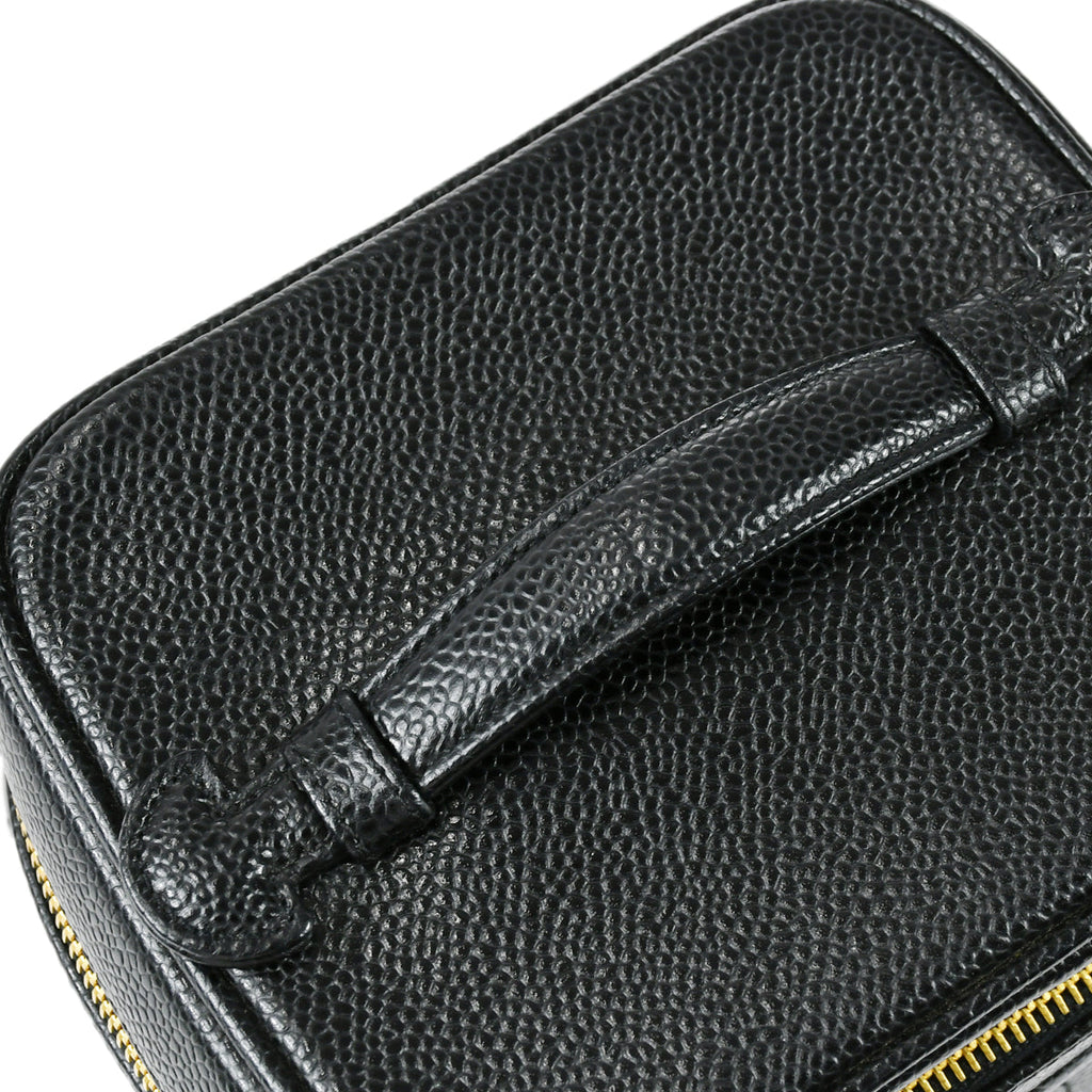 CHANEL Vanity Handbag Black Caviar 78711