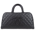 CHANEL 2003-2004 Bowler 37 Black Caviar 97434