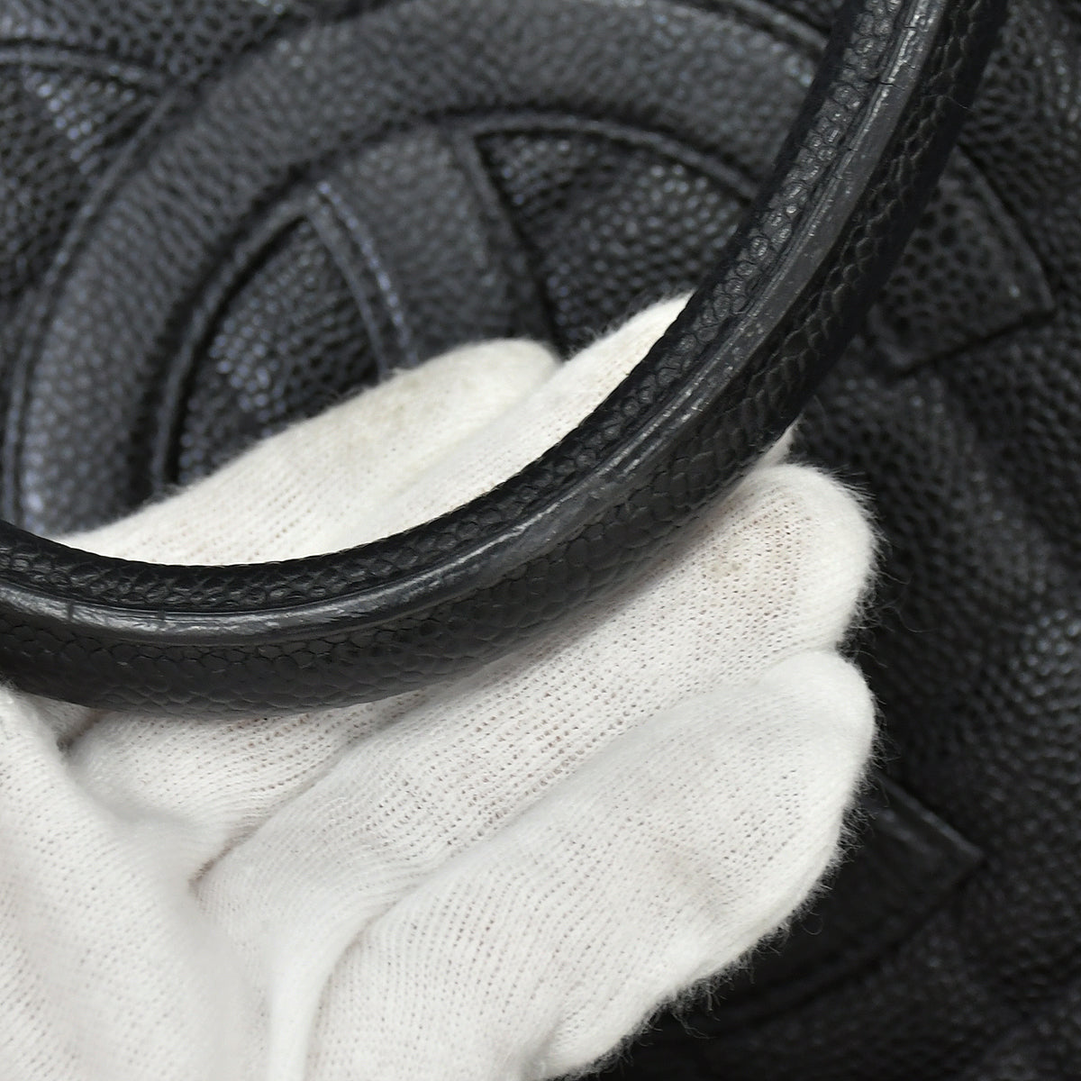 CHANEL 2003-2004 Bowler 37 Black Caviar 97434