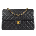 CHANEL Single Chain Shoulder Bag Black Lambskin 66899