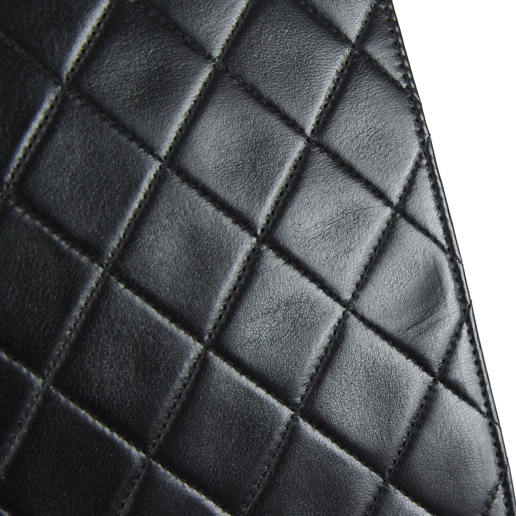 CHANEL Classic Flap Single Chain Shoulder Bag Black Lambskin 67723