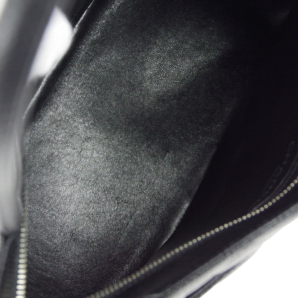CHANEL Medallion Quilted Tote Handbag Black Caviar 68010