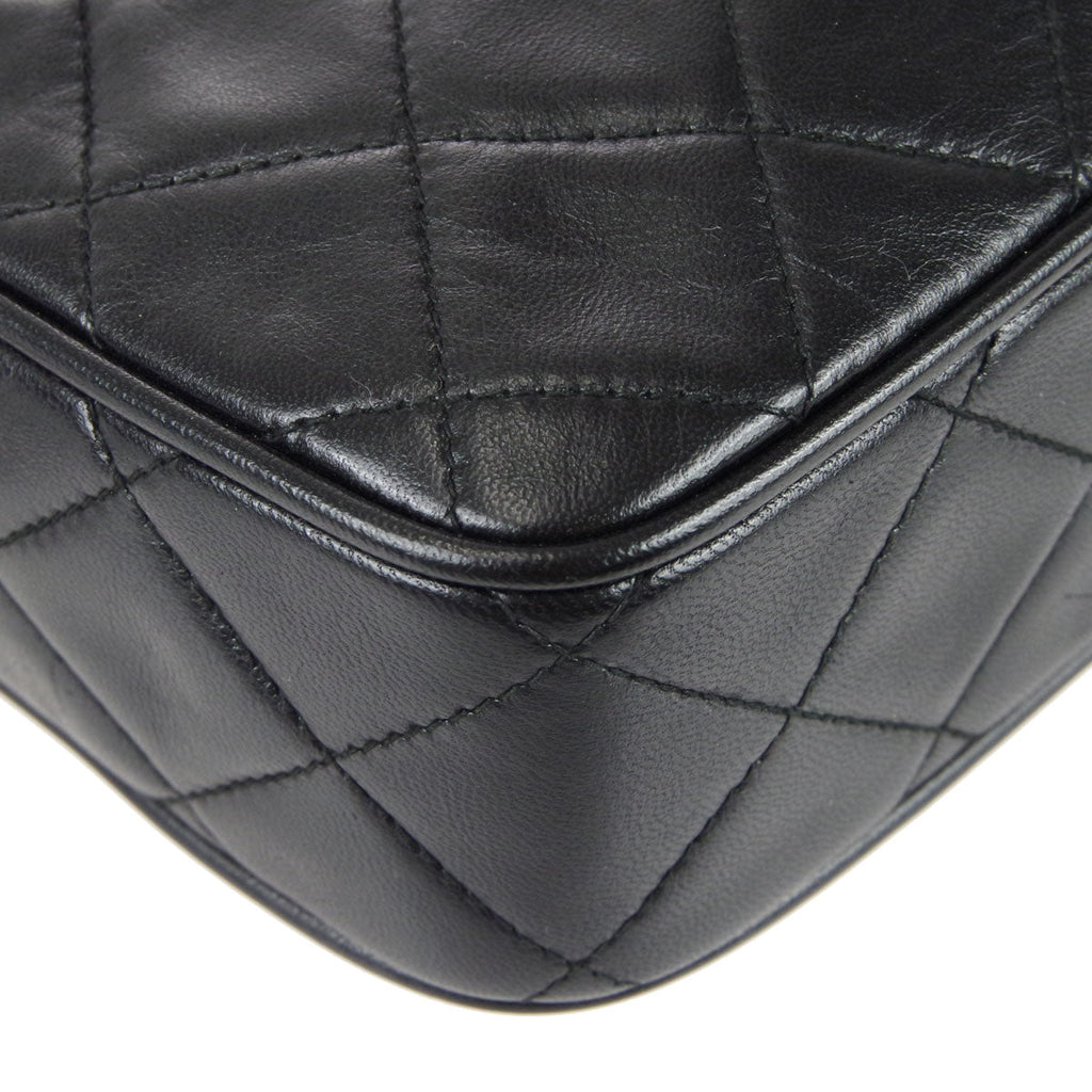 CHANEL Chain Shoulder Bag Black Lambskin 68047