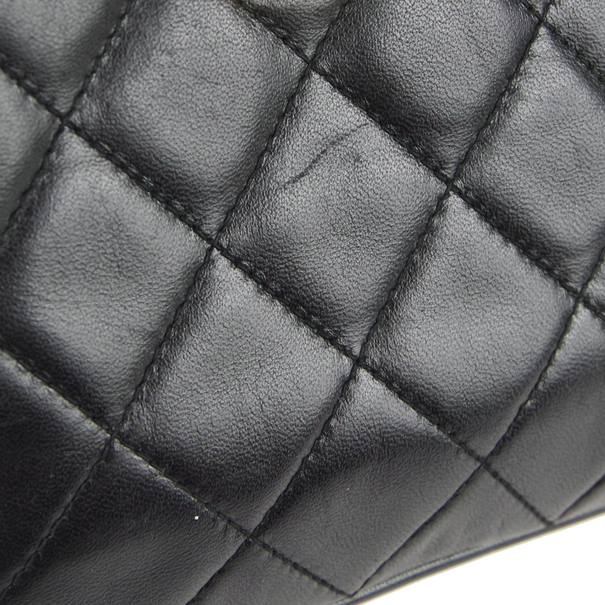 CHANEL Chain Shoulder Bag Black Lambskin 68047