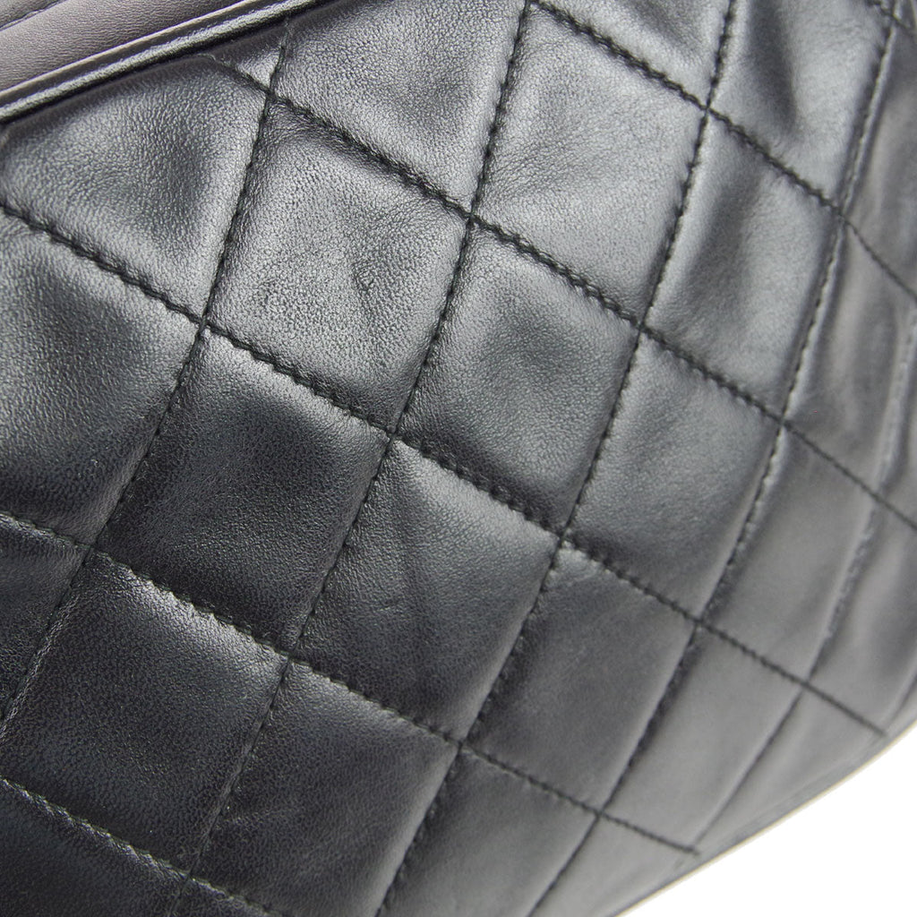 CHANEL Chain Shoulder Bag Black Lambskin 68047