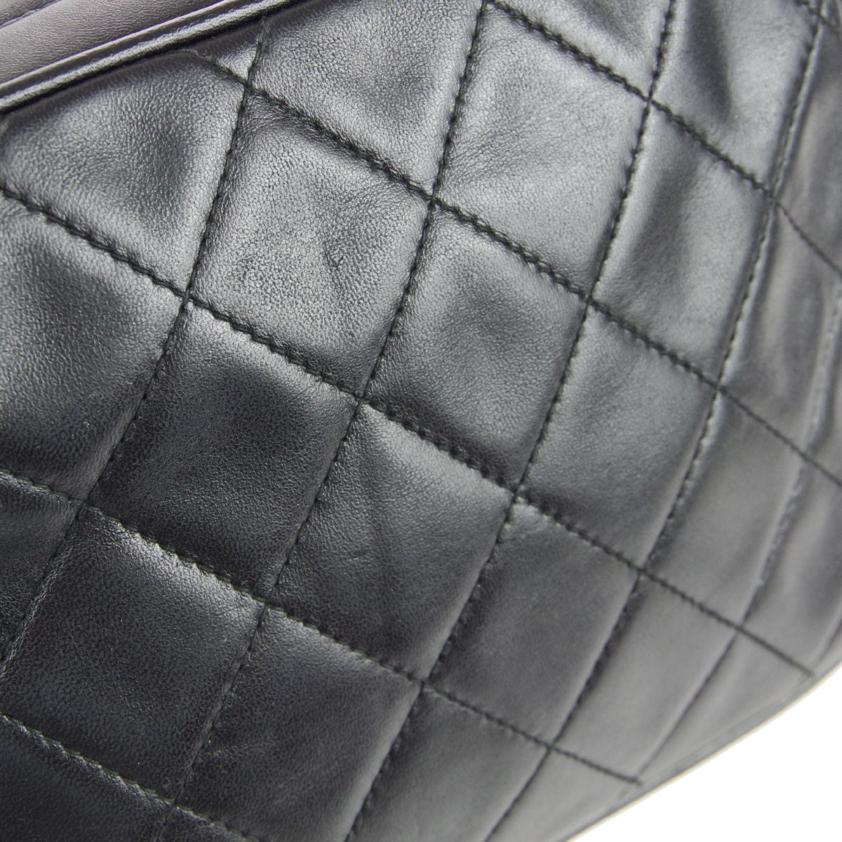 CHANEL Chain Shoulder Bag Black Lambskin 68047