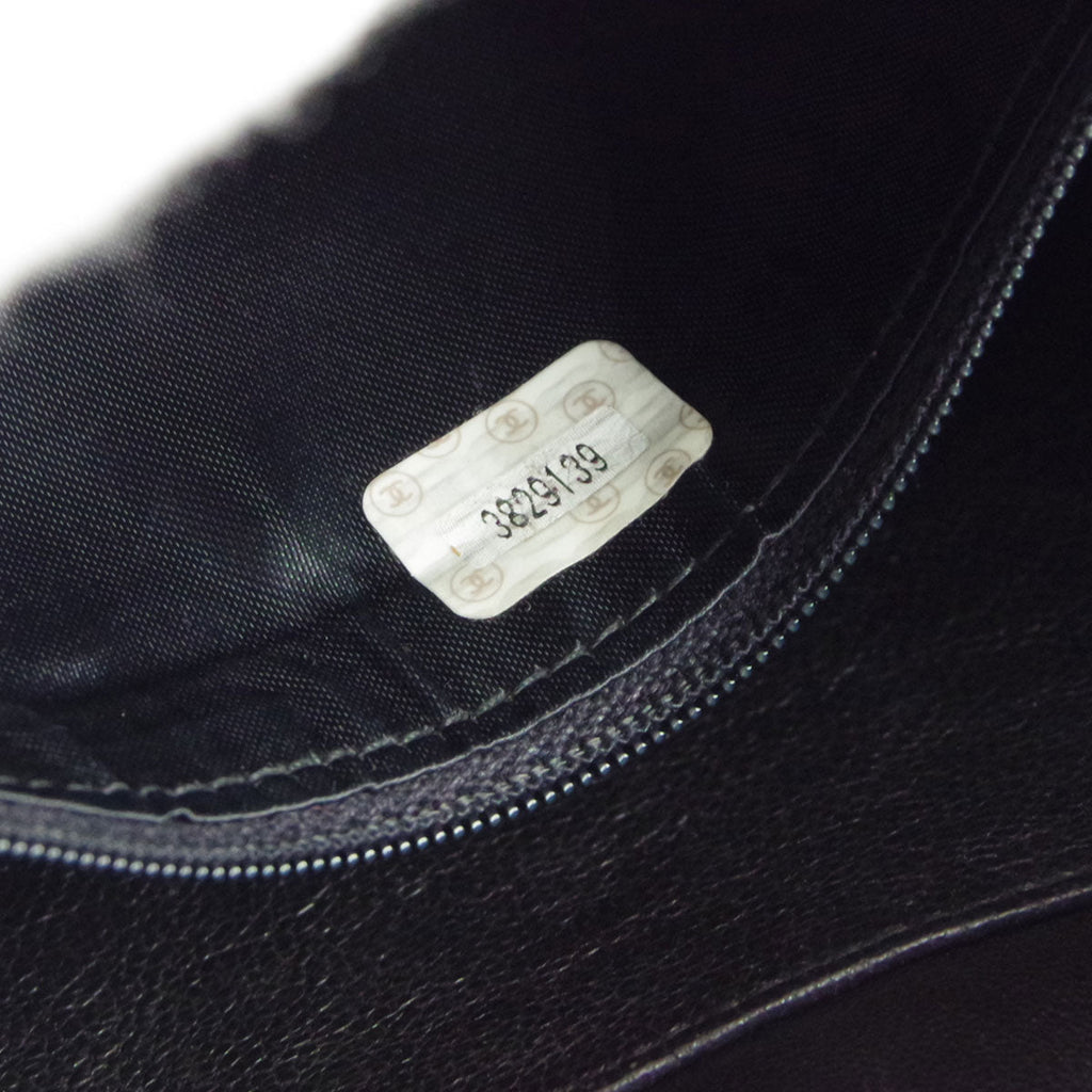CHANEL Chain Shoulder Bag Black Lambskin 68047