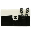 CHANEL Plastic Chain Shoulder Bag Bi-color Black White 68630