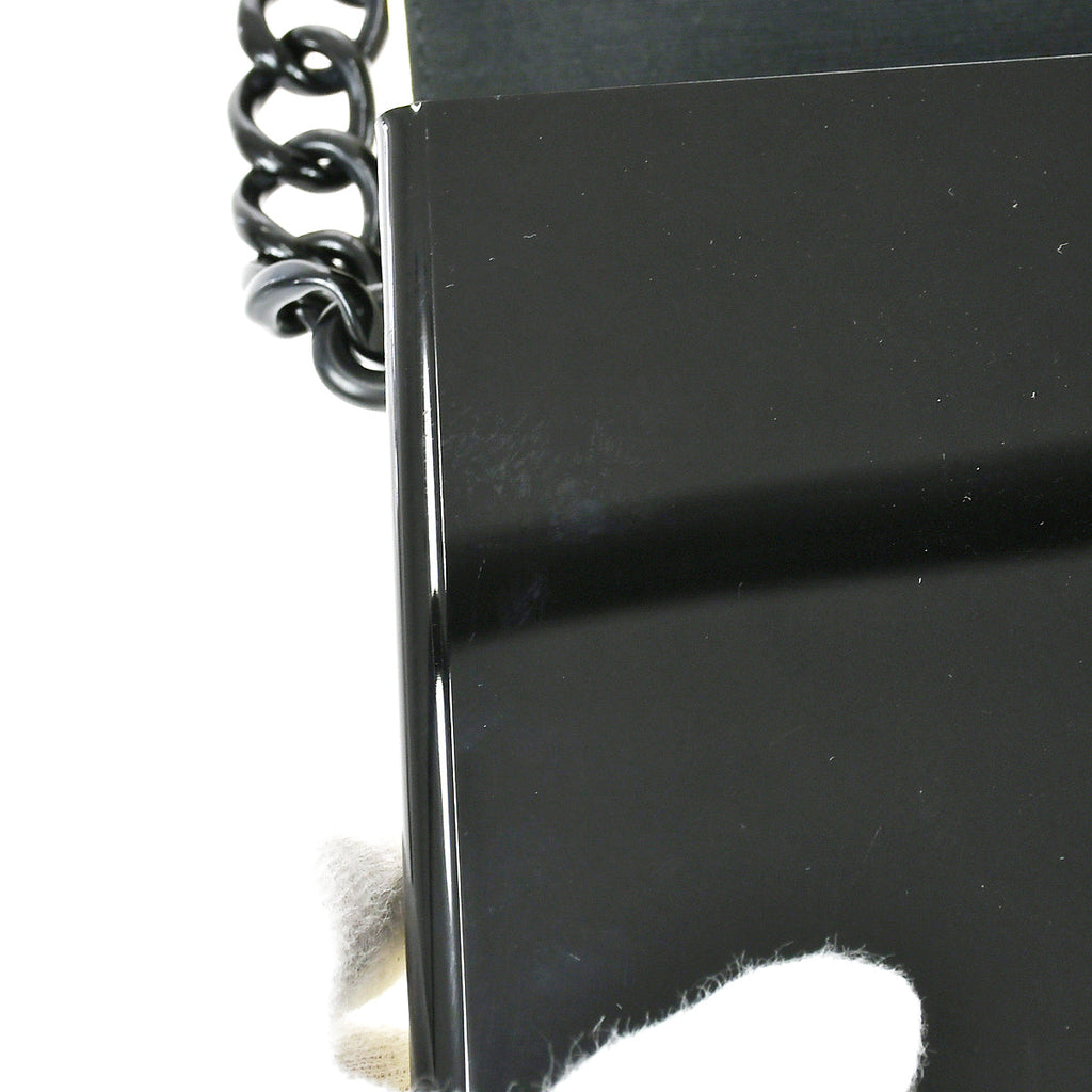 CHANEL Plastic Chain Shoulder Bag Bi-color Black White 68630
