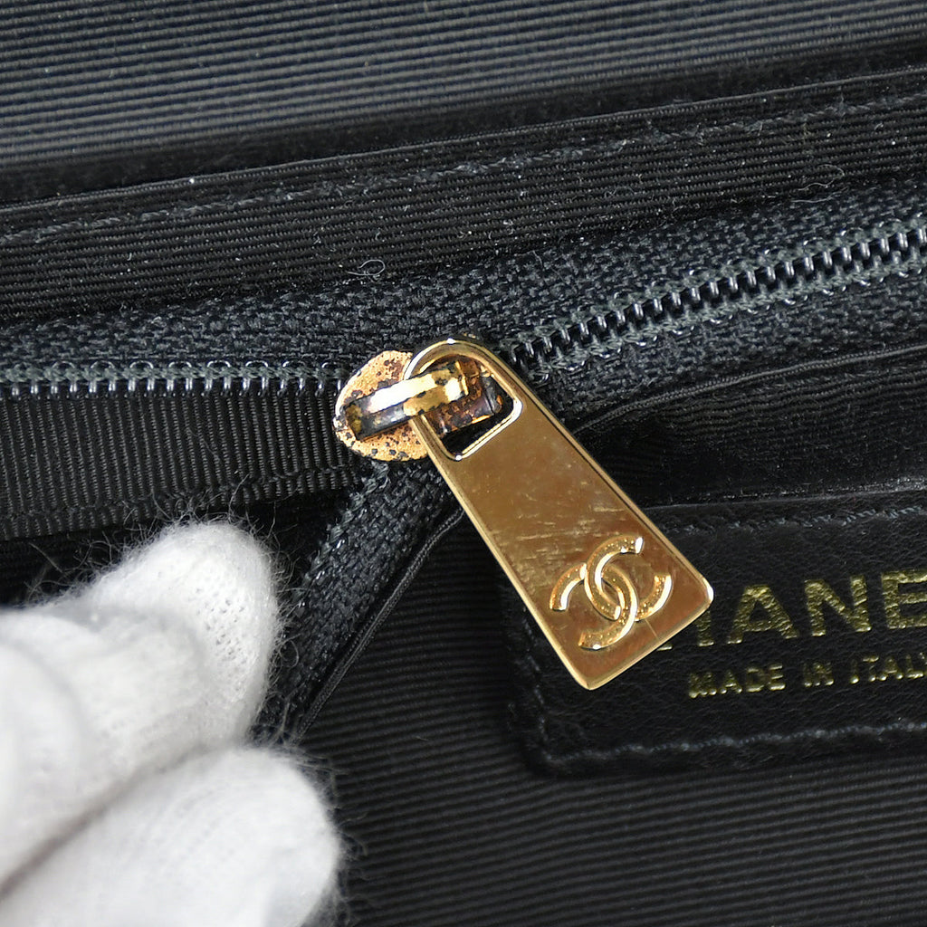 CHANEL Plastic Chain Shoulder Bag Bi-color Black White 68630