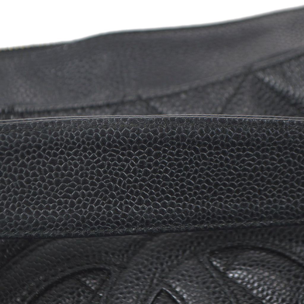 CHANEL Chain Handbag Black Caviar 68792