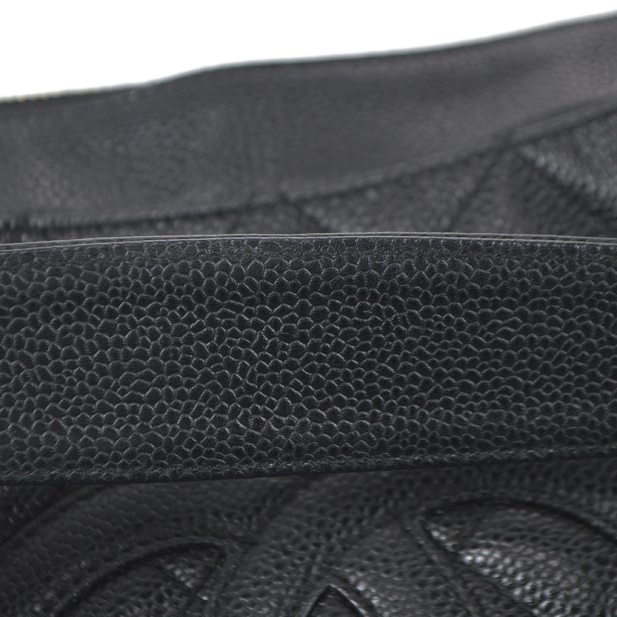 CHANEL Chain Handbag Black Caviar 68792