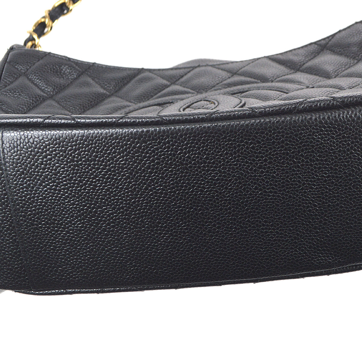 CHANEL Chain Handbag Black Caviar 68792
