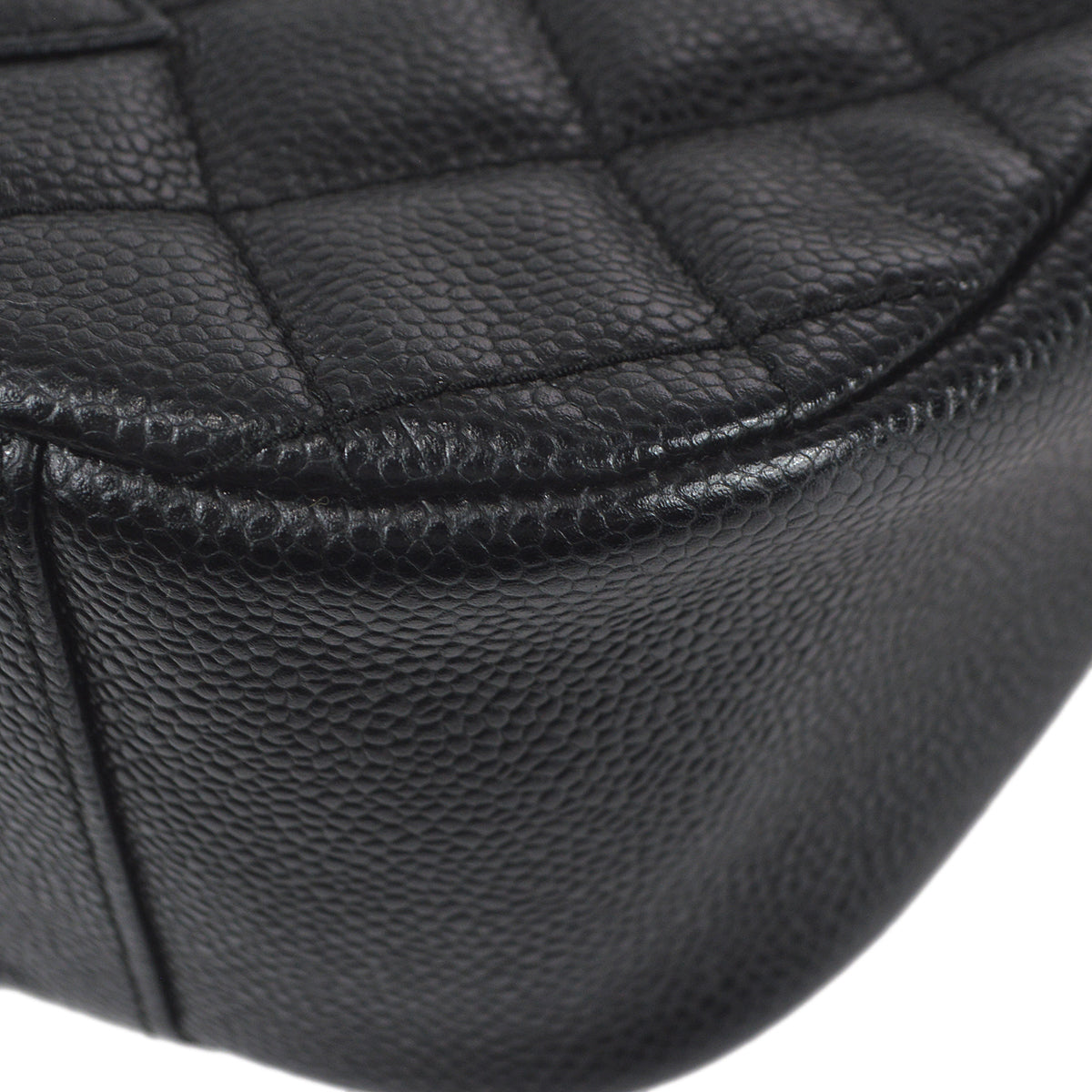 CHANEL Chain Handbag Black Caviar 68792