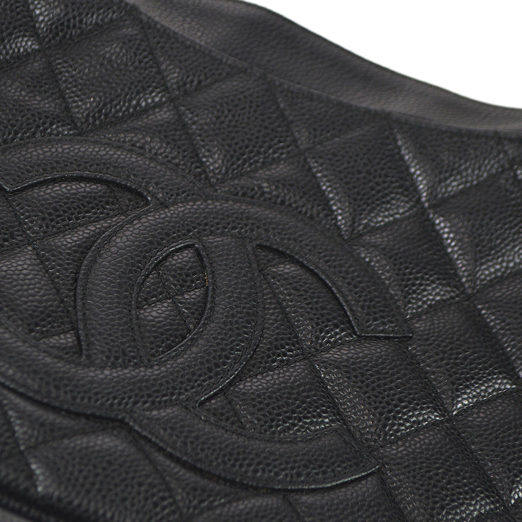 CHANEL Chain Handbag Black Caviar 68792
