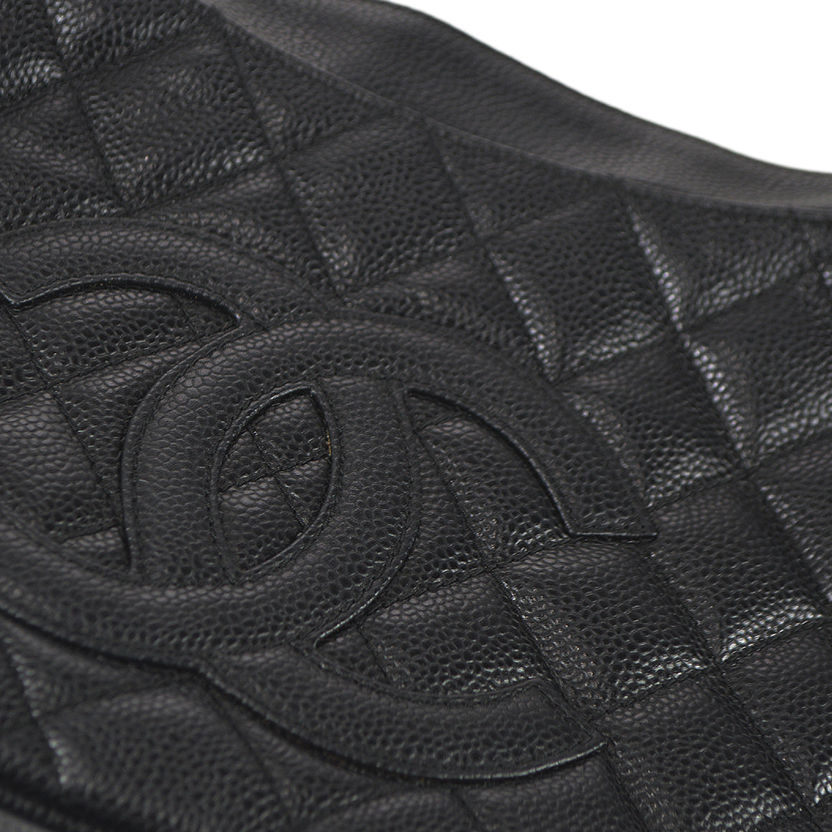CHANEL Chain Handbag Black Caviar 68792