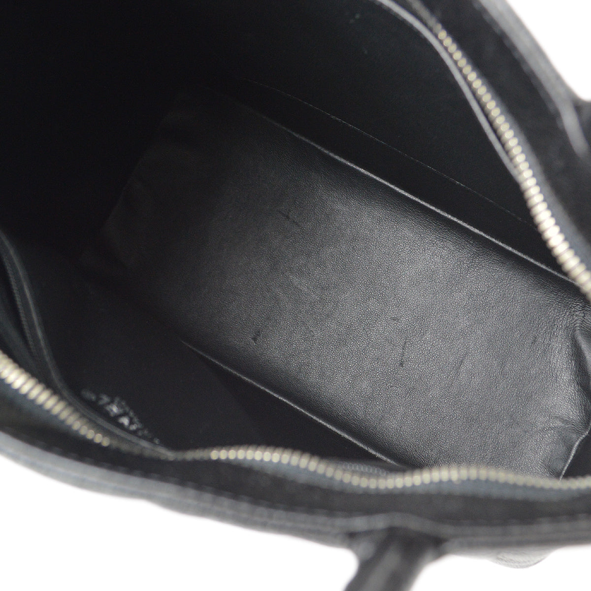 CHANEL Medallion Quilted Tote Handbag Black Caviar 78590