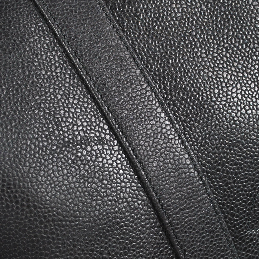 CHANEL Duffle Travel Handbag Black Caviar 78681
