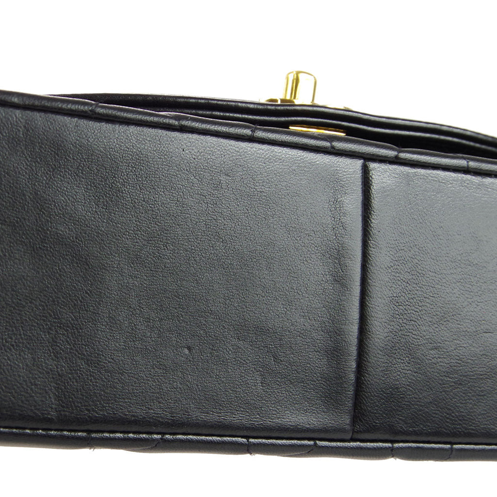 CHANEL Medium Diana Chain Shoulder Bag Black Lambskin 97730