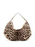 YVES SAINT LAURENT Leopard Print Hobo Bag