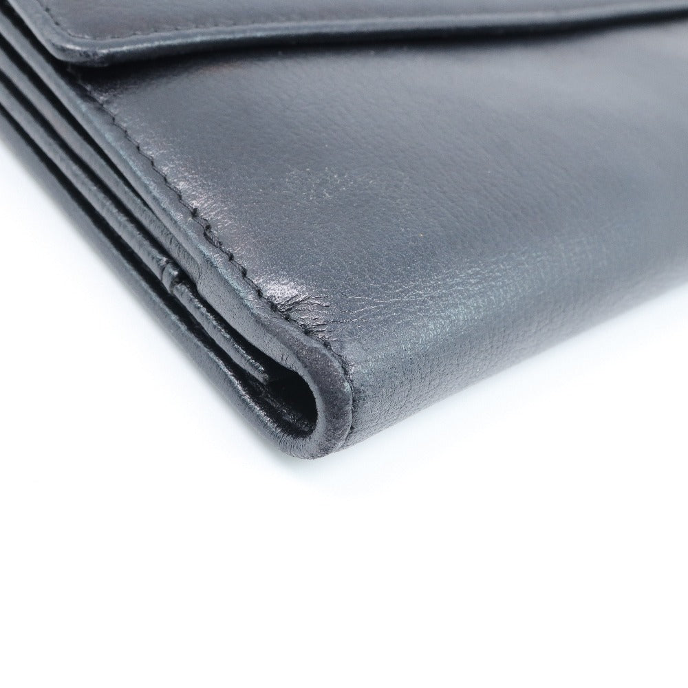 Chanel Black Leather Camellia wallet accessories