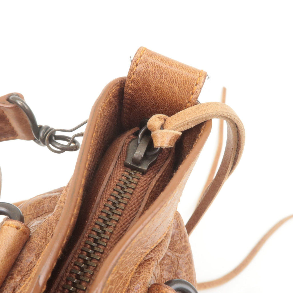 BALENCIAGA The First Leather 2Way Bag Hand Bag Brown 103208