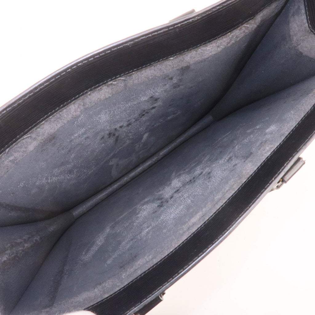 Louis Vuitton Epi Sac Plat Hand Bag Noir Black M59082