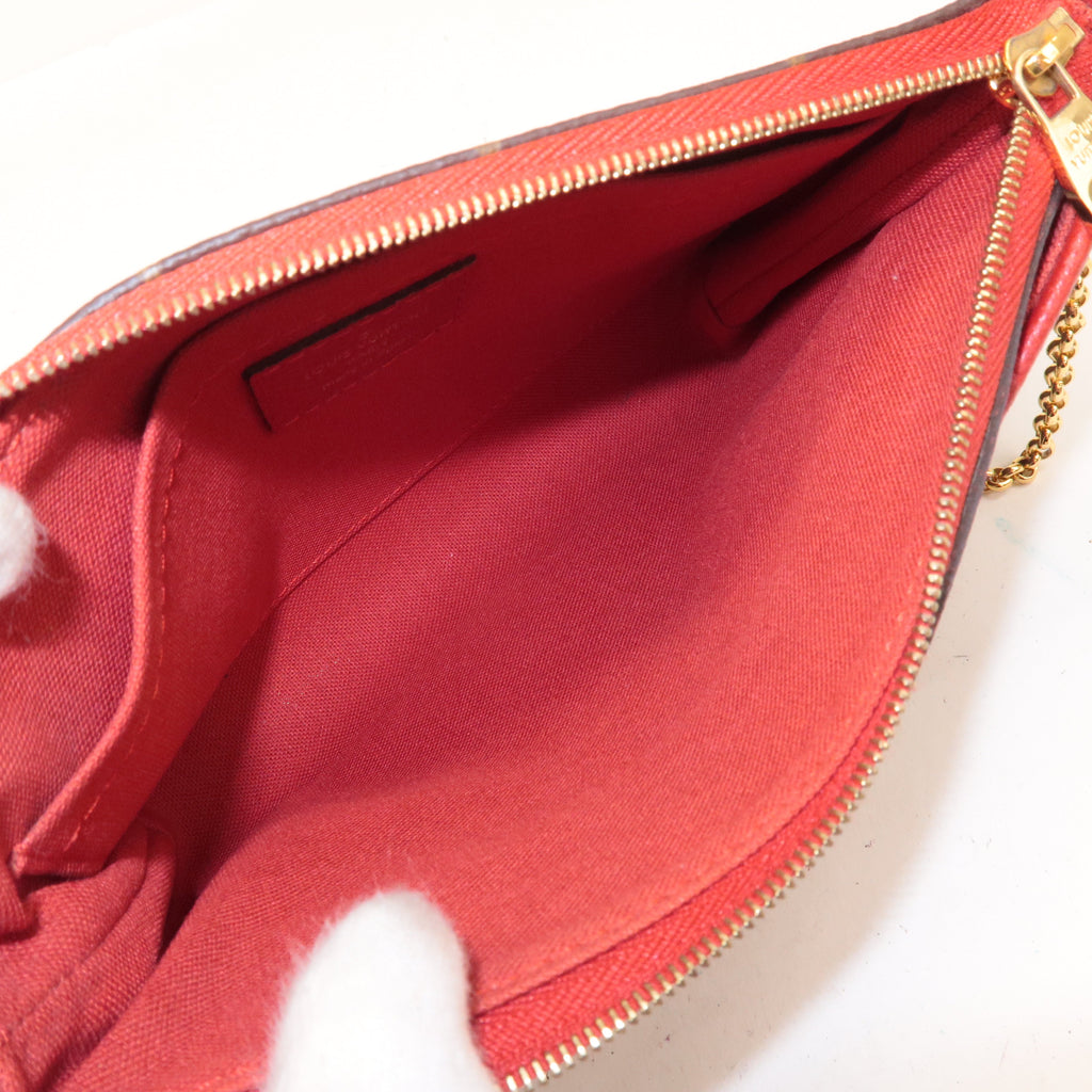 Louis Vuitton Monogram Pallas Clutch 2Way Bag Cerise M41638