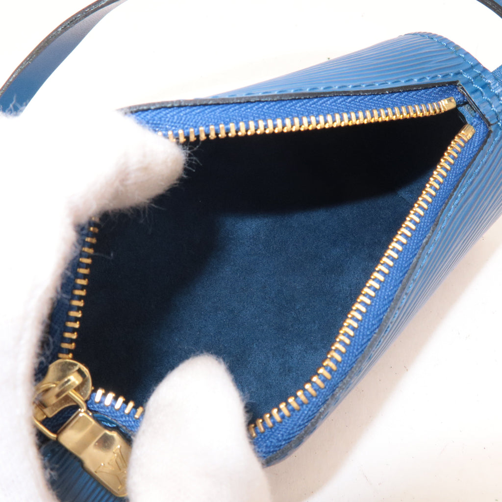 Louis Vuitton Epi Pouch For Soufflot Hand Bag Toledo Blue