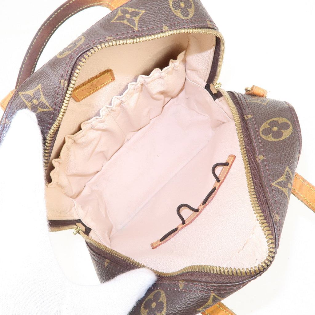 Louis Vuitton Monogram Spontini Hand Bag Brown M47500