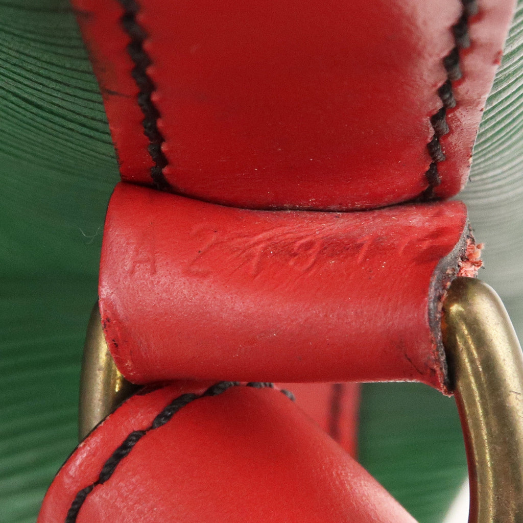 Louis Vuitton Epi Petit Noe Shoulder Bag Green Red M44147
