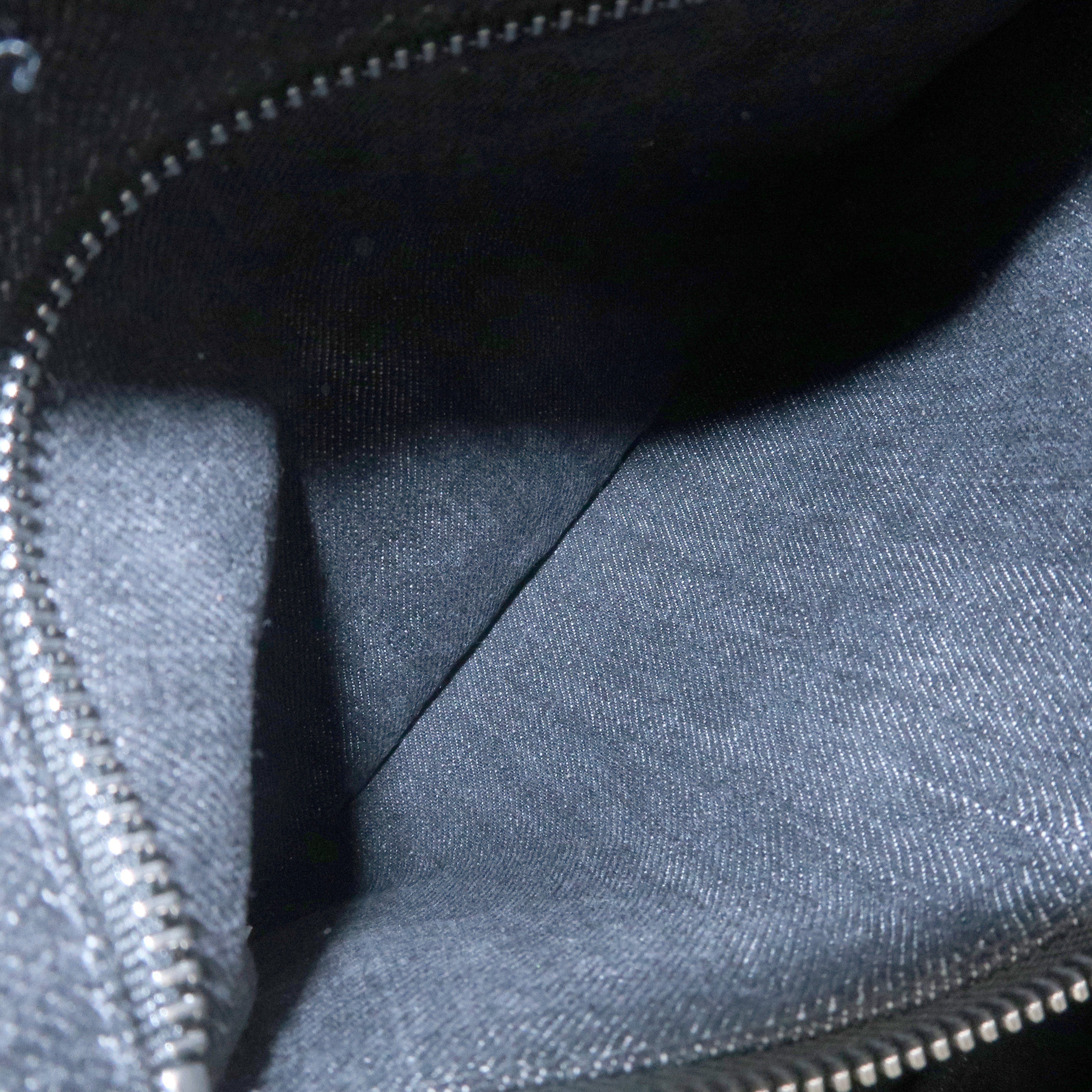 PRADA Logo Canapa Mini Canvas 2Way Hand Bag Denim Black 1BG439