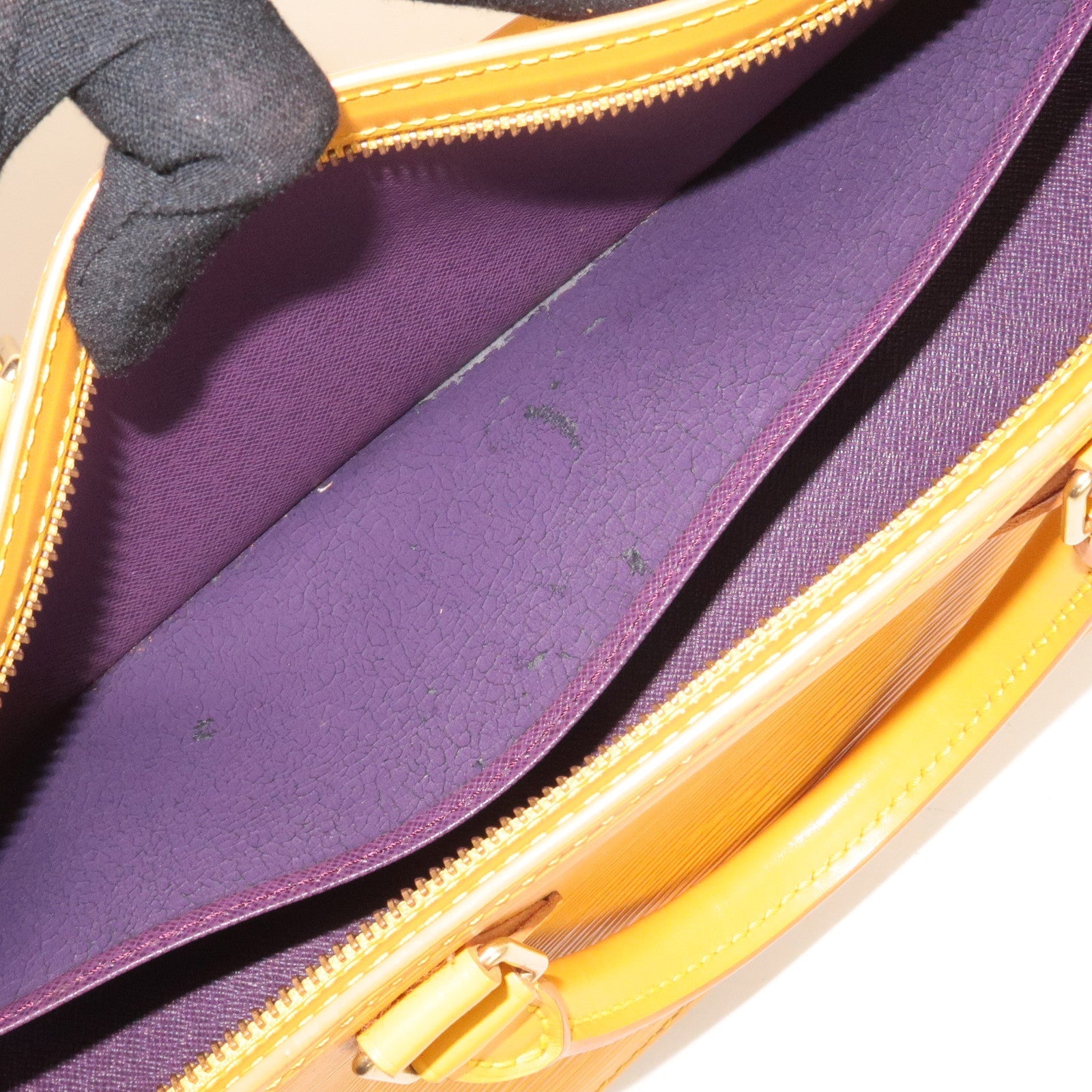 Louis Vuitton Epi Sac Triangle Hand Bag Tassili Yellow M52099