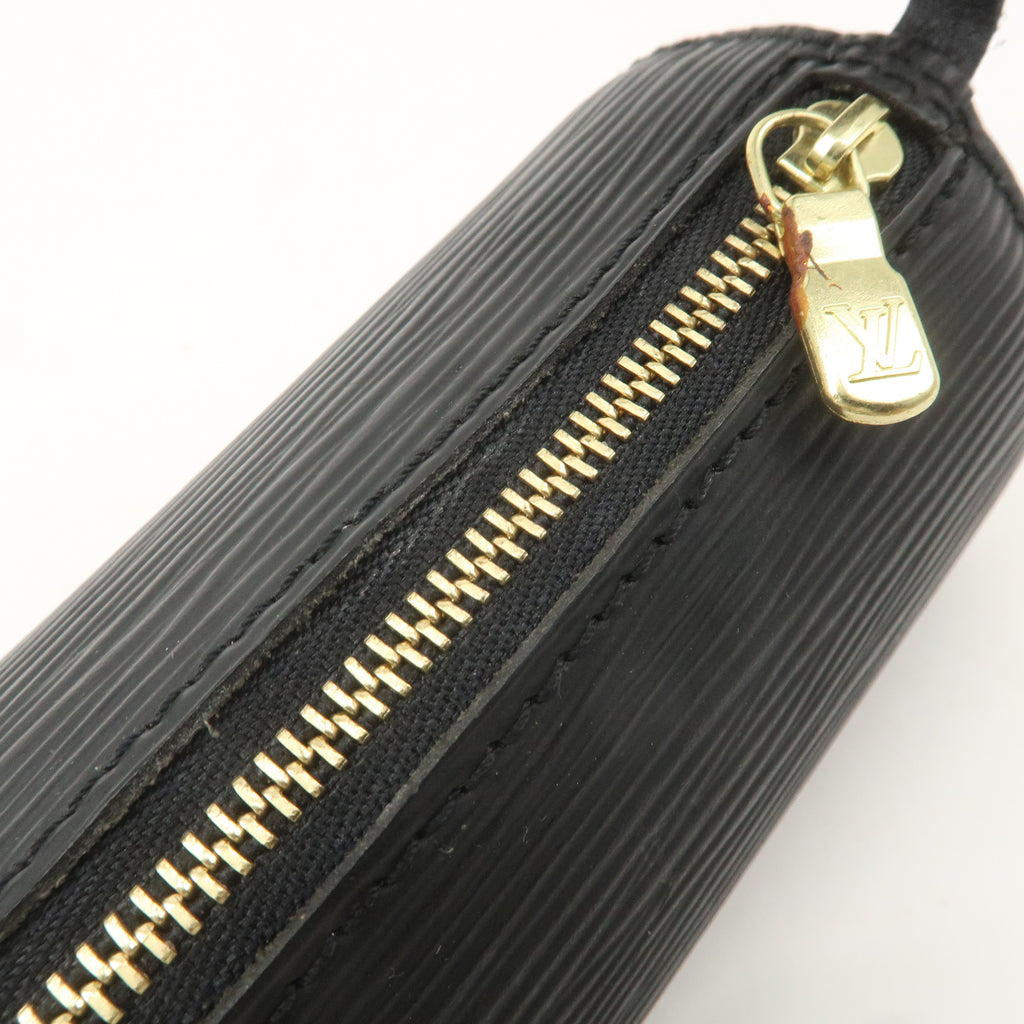 Louis Vuitton Epi Mini Pouch For Soufflot Hand Bag Noir Black F/S