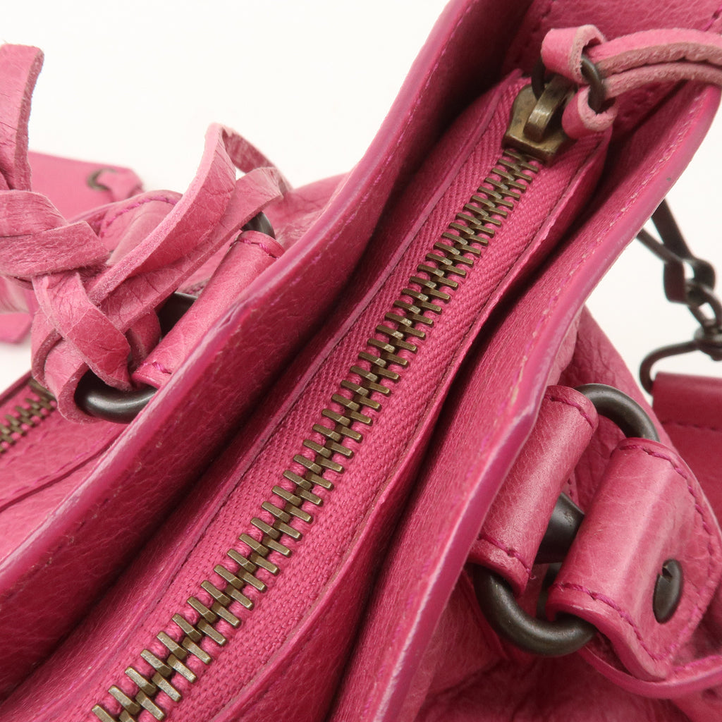 BALENCIAGA The First Leather 2Way Bag Hand Bag Pink 103208